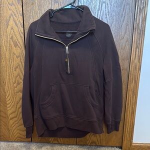 Lululemon Scuba Oversized Funnel-Neck Half Zip Long - XS/S - Espresso